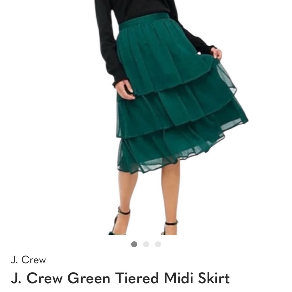 NWT Tiered Ruffled Midi Skirt - J. crew Fac